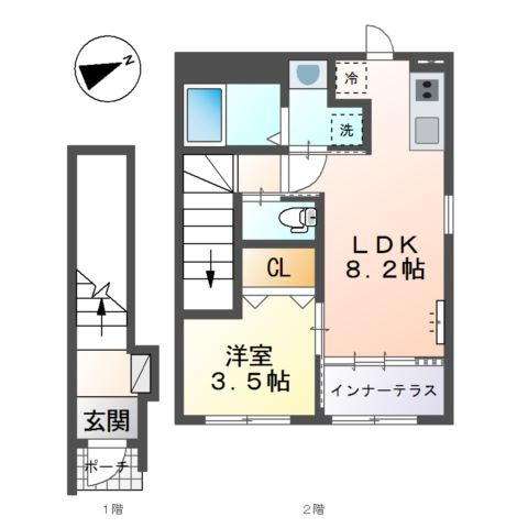 （仮）スターテラスⅡ南観音町の間取り