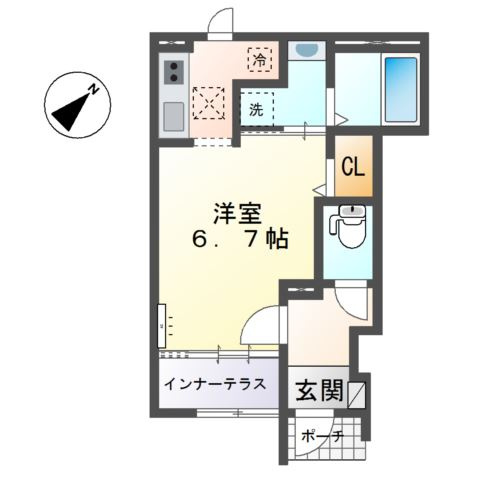 （仮）スターテラスⅡ南観音町の間取り