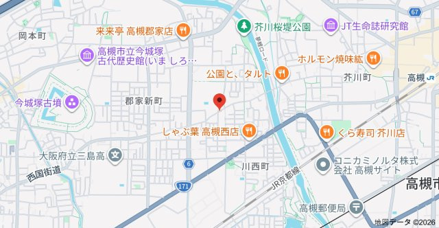 川西町1丁目戸建の地図