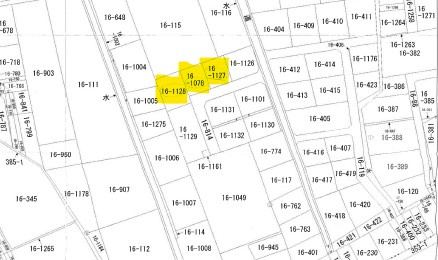 タウンパレスＦ棟の地図|16-1128は駐車場