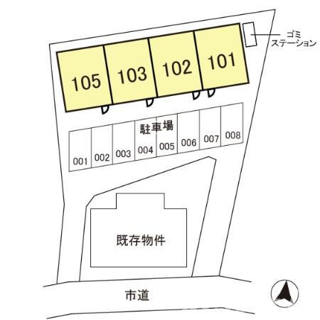 タウンコートみゆきⅡの区画図