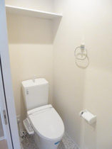 落ち着いた色調のトイレです