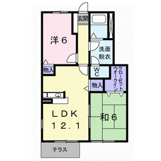 【間取り】 | マ・メゾン吉備Ⅱ