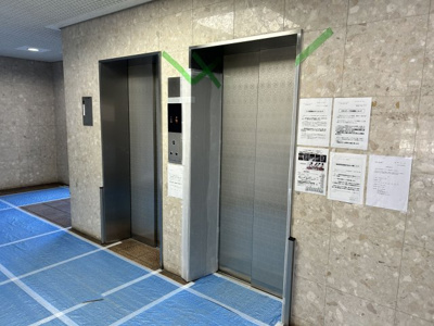 【その他共用部分】 | コアマンションパークシティ | エレベーターは２基設置で混雑する時間帯も安心です。