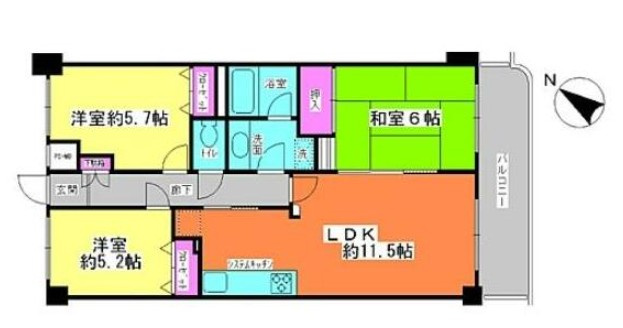 【間取り】 | ライオンズガーデン戸塚 | ファミリーに最適な3LDK ！