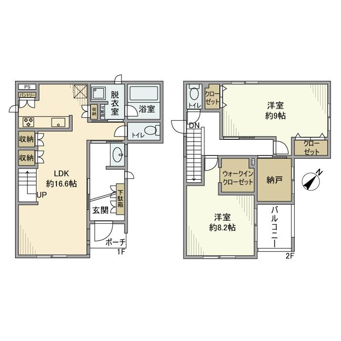 大門戸建の間取り