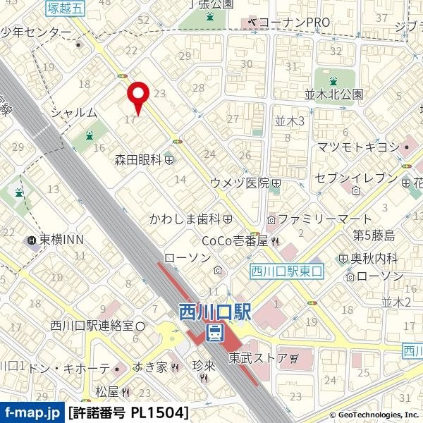 ア・ヴェーラ並木の地図