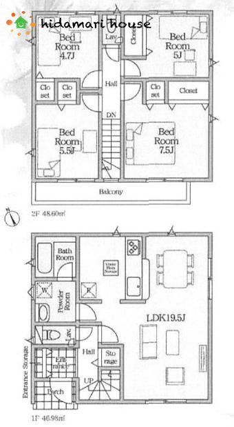 鴻巣市鴻巣第1　新築戸建　クレイドルガーデン02の間取り