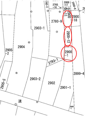 磐田市中泉　土地の区画図