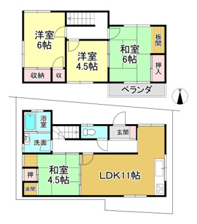 【間取り】 | 大津市本宮2丁目7-1　中古戸建