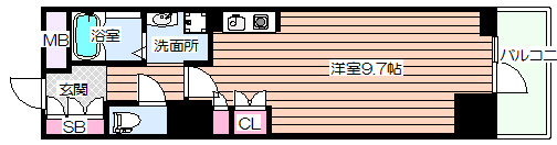 【間取り】 | エルヴェ東天満