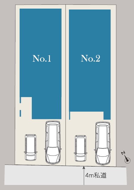 越谷市元柳田町　新築戸建　No.2の区画図