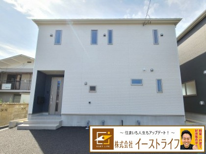 【新築戸建】　いわき市錦町第31　ラスト1棟！の外観|3号棟玄関側外観写真