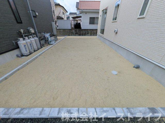 【新築戸建】　いわき小名浜大原第9の庭|ガーデニングや家庭菜園もできるお庭がついています。お子様の遊び場にも◎