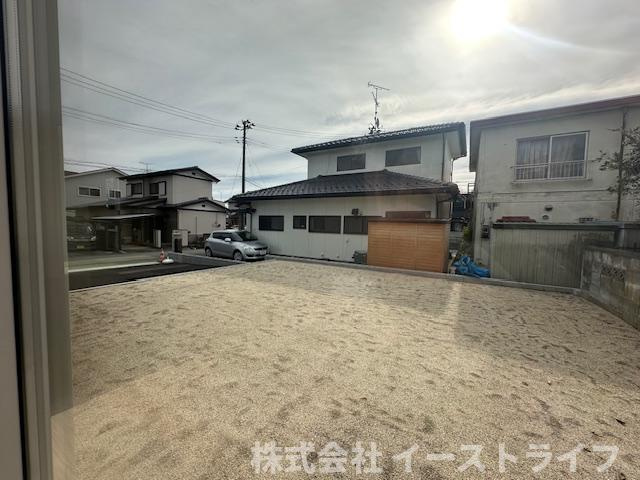 【新築戸建】　いわき市内郷内町第7　全1棟の庭|同社施工写真　ガーデニングや家庭菜園もできるお庭がついています。お子様の遊び場にも◎