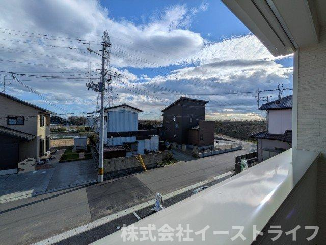 【新築戸建】　いわき市佐糠町第8の展望|4号棟写真　インナーバルコニーからの眺望です