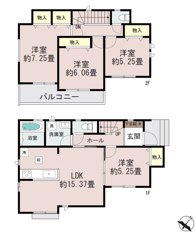 越谷市千間台東3丁目　新築戸建　B号棟