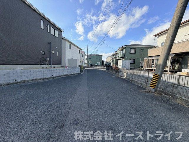 【新築戸建】　いわき市泉町滝尻第9の前面道路含む現地写真|北側幅員6ｍ私道
