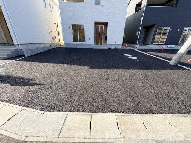 【新築戸建】　いわき市泉町滝尻第9の駐車場|3号棟写真　カースペースです