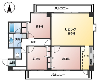 【間取り】 | グランドール熊内