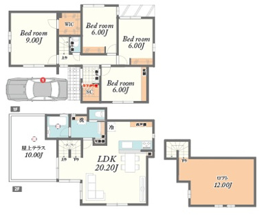 【完成予想図】 | 建築条件付き土地/南大泉7区画 | TOTOのおサイフにもやさしい「しっかり節水」「充実した節電機能」がついているトイレ

