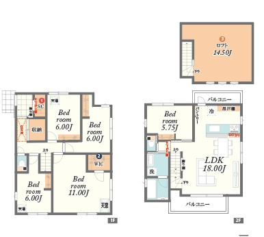 【完成予想図】 | 建築条件付き土地/南大泉7区画 | アール天井の廊下で建物の印象を引き立たせております