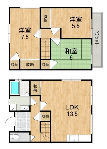 シティタウン朱雀の間取り