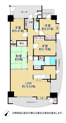 【間取り】 | エクレール浅川Ⅲ（C-1）