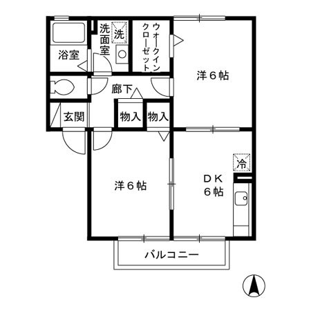 【間取り】 | ヴィラ南雲　Ｂ