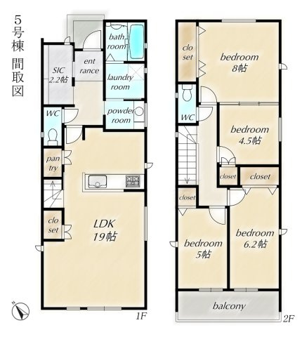 販売予定【長久手市仲田 全5棟 5号棟】