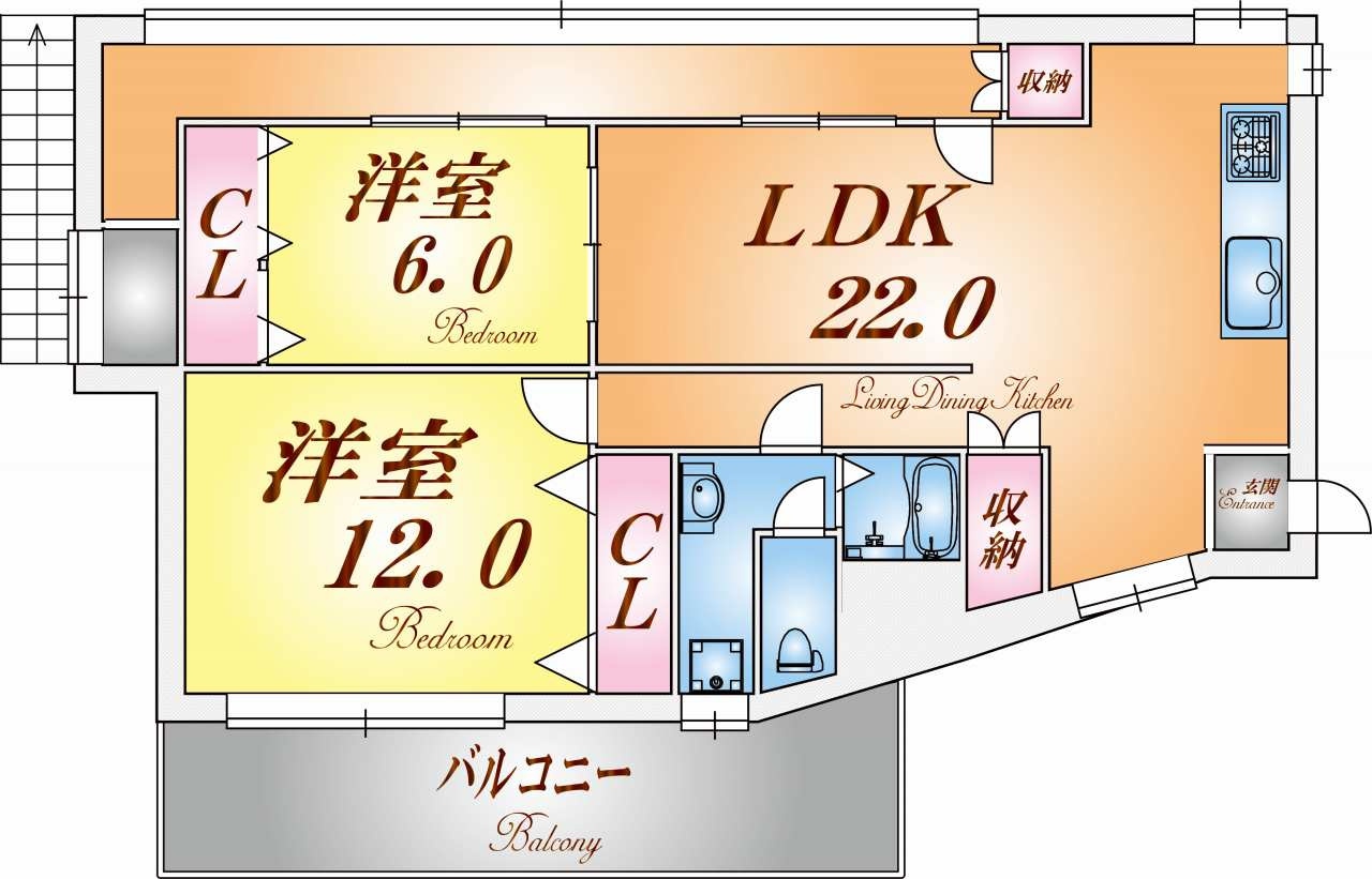 ラムール五位ノ池の間取り