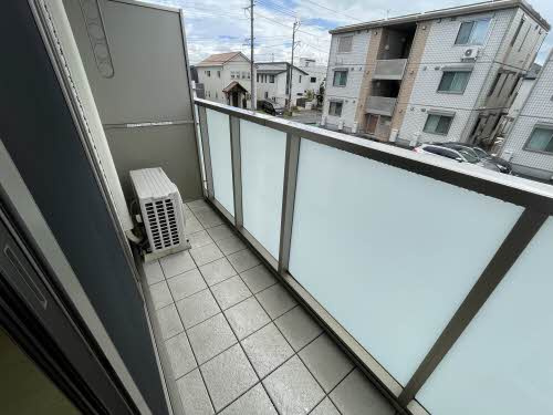 熊本市南区田井島３丁目の賃貸マンションのバルコニー