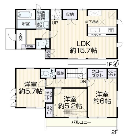 東村山市恩多町５丁目の中古一戸建の間取り