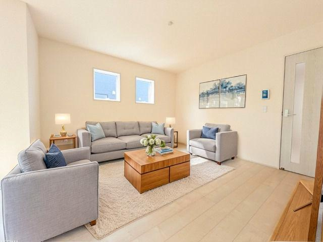 【新築戸建】　いわき市小名浜大原1期　全6棟　長期優良住宅の駐車場|同社施工写真　カースペースです。