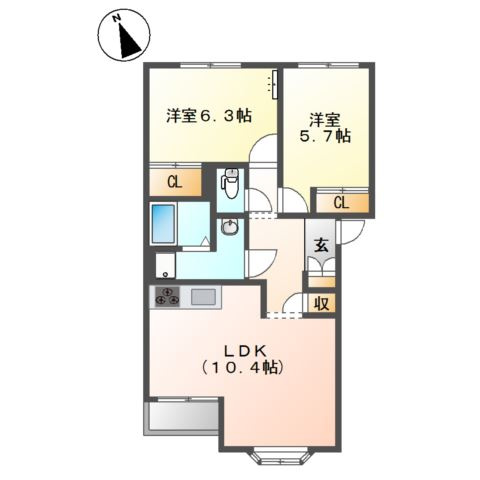 【間取り】 | リガシーＫ