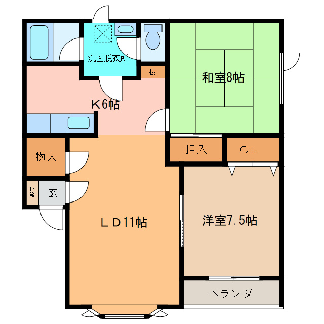 コーポ中村の間取り