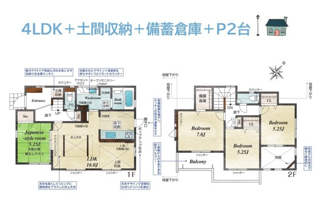 【間取り】 | 便利な仕様設備も豊富にラインナップされた４LDKのお住まい。
経験豊富なスタッフが丁寧に不動産情報のご案内を致しますので、安心してお任せ下さい。