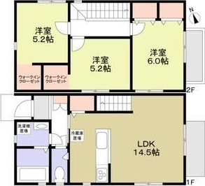安城市桜井町戸建賃貸B棟　　刈谷市近郊の賃貸はクラスホーム刈谷店の間取り