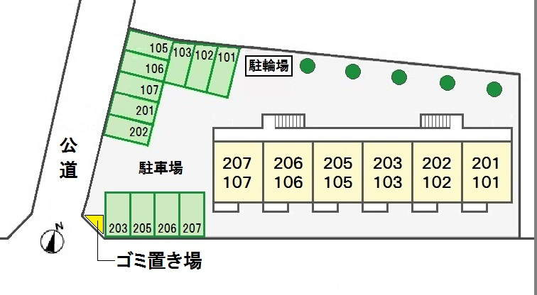 エルディム東陽 Ⅲの区画図