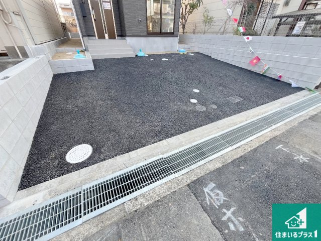 神戸市須磨区高倉台　第1期　新築一戸建ての駐車場|駐車スペース！散水栓があるので、こまめに愛車を洗えます！