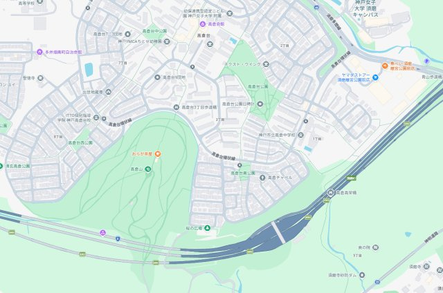 神戸市須磨区高倉台　第1期　新築一戸建ての地図
