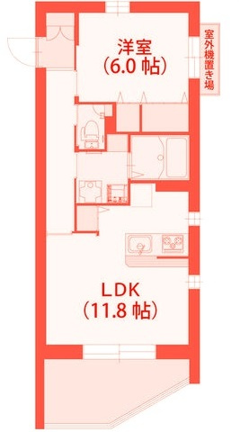 藤沢市弥勒寺２丁目の賃貸マンションの間取り