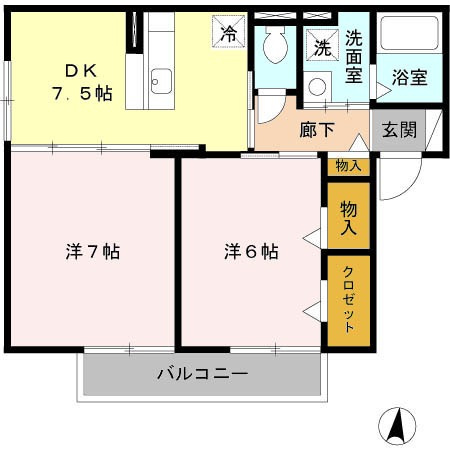 グランモアリバーハイツの間取り