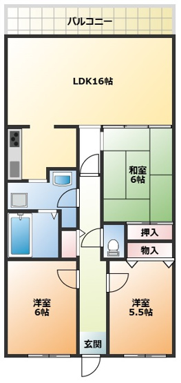 【間取り】 | PHOENIX COURT 交野Ⅰ