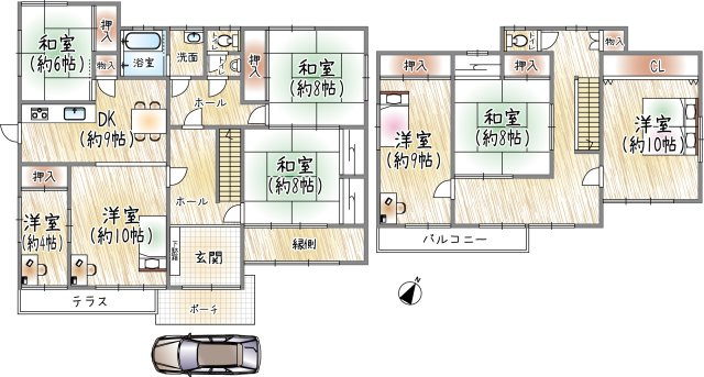 甑岩町の間取り