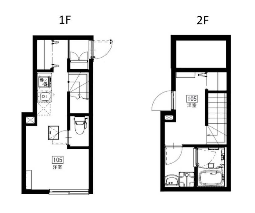 ソルナクレイシア桜新町　築浅　礼金0　メゾネットの間取り