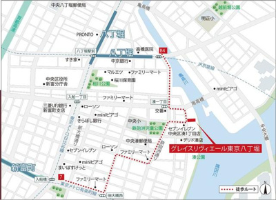 【地図】 | グレイスリヴィエール東京八丁堀