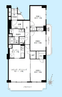 【間取り】 | 上用賀スカイマンション
