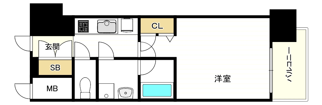 レオンコンフォート九条アルバの間取り