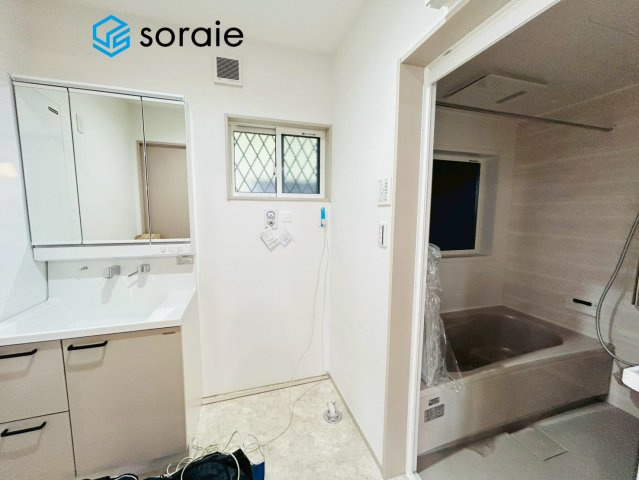 所沢市狭山ヶ丘2丁目　全1棟　新築戸建の脱衣所|2/24　撮影